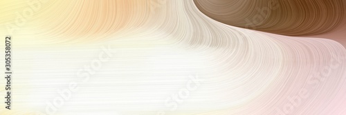 elegant curvy swirl waves background design with antique white, brown and tan color
