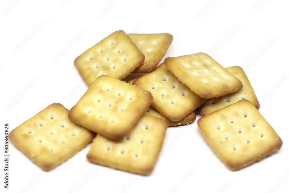 Top view Biscuits isolated on white background Top view Biscuits isolated on white background