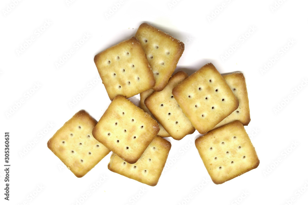 Top view Biscuits isolated on white background Top view Biscuits isolated on white background