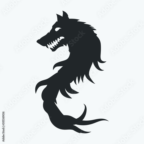Illustration of acient dacian coat of arms. Dacia symbol