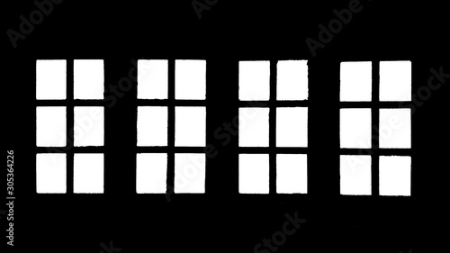  Black window glass