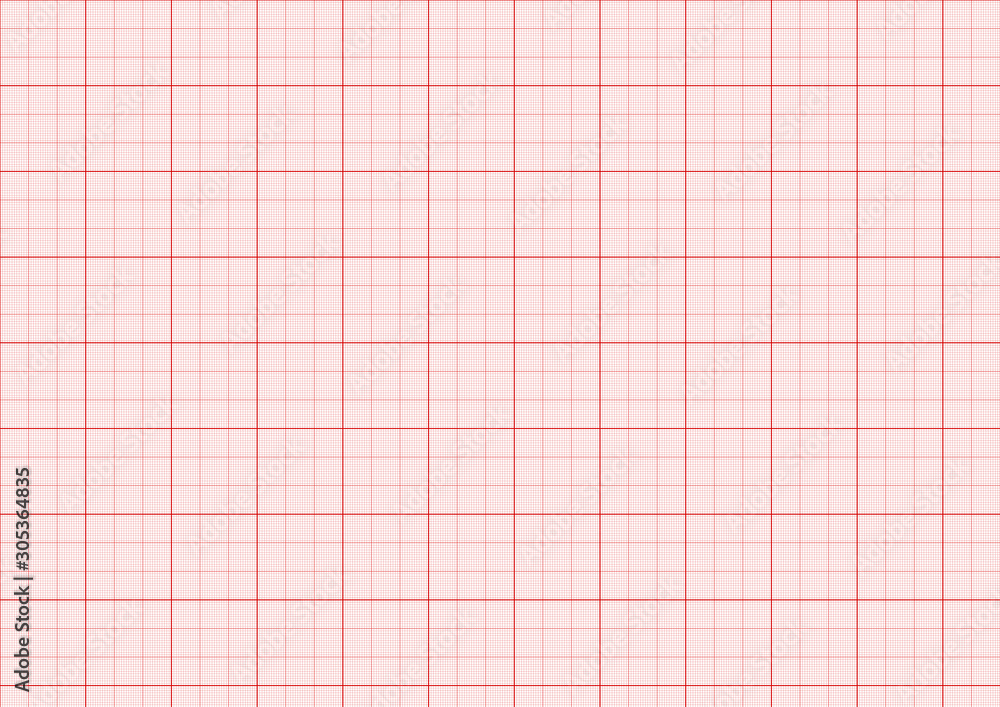 A3 size graph paper Dimension in inches. There are 12 small boxes and 3  large boxes. Red grid Stock Illustration | Adobe Stock