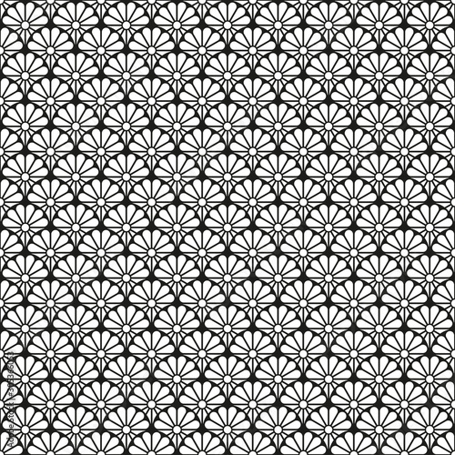 Seamless Art Deco decorative scallop pattern background