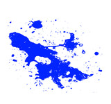 Blue watercolor drops background. Blue watercolor isolated brush