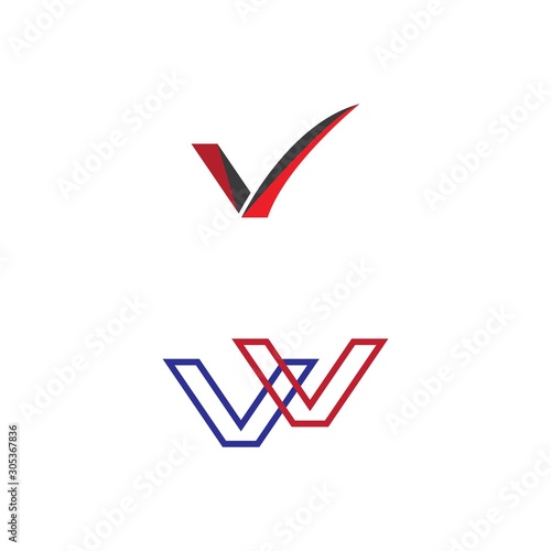 V Letter Logo Template vector