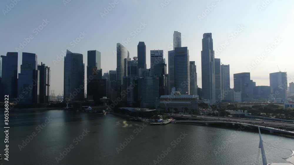 Singapore Central Business District Skyline Cinematic Singapore Central Business District Skyline Cinematic