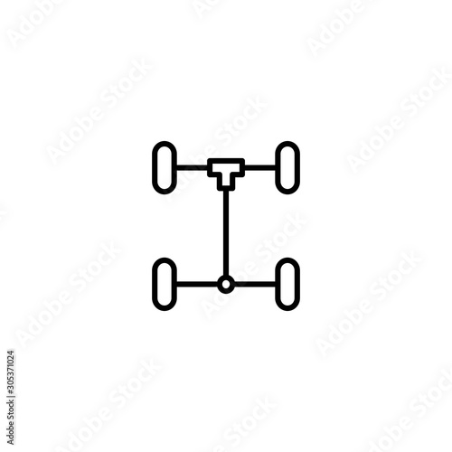 car chassis icon vector illustration