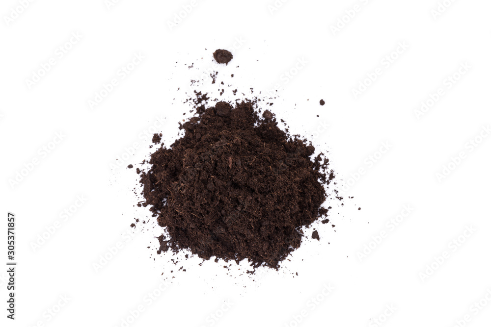 Patch of soil or mud isolated on white background Patch of soil or mud isolated on white background