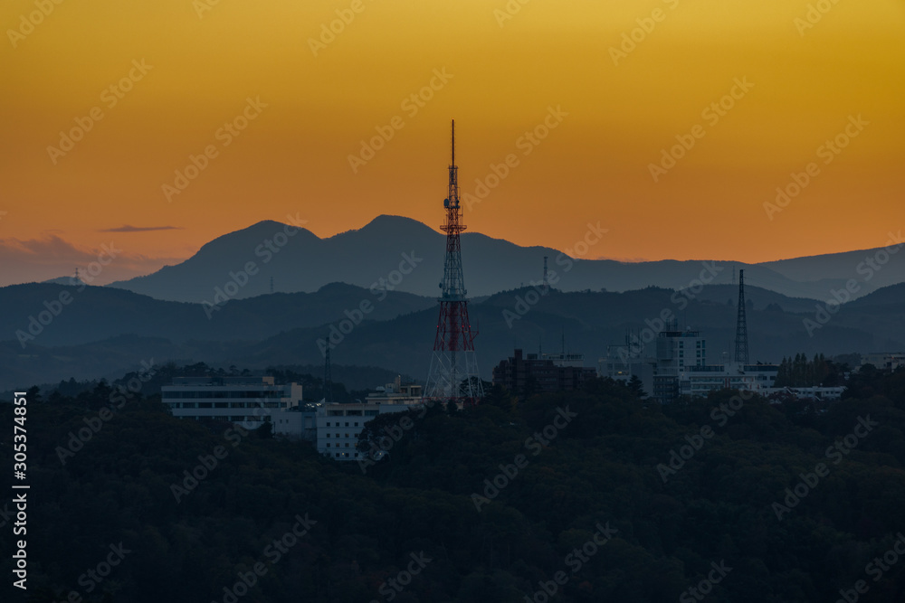 View of Sendai just before Sunset View of Sendai just before Sunset