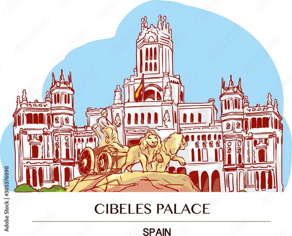 Cibeles Palace (Palacio de Cibeles), Madrid, Spain.