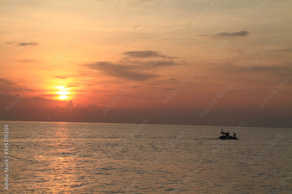 sunset on the sea sunset on the sea