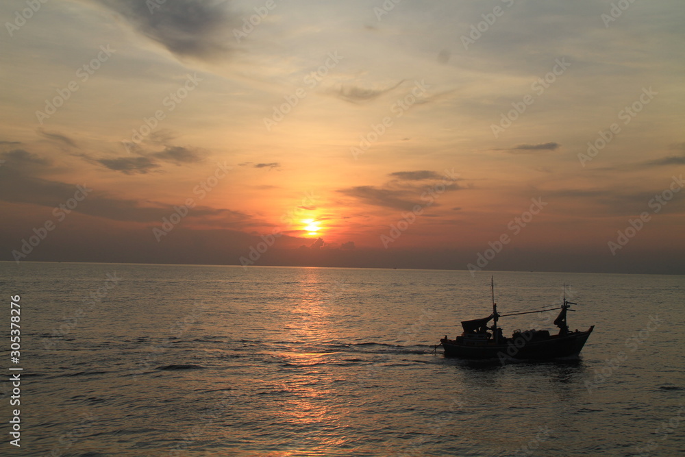sunset on the sea sunset on the sea