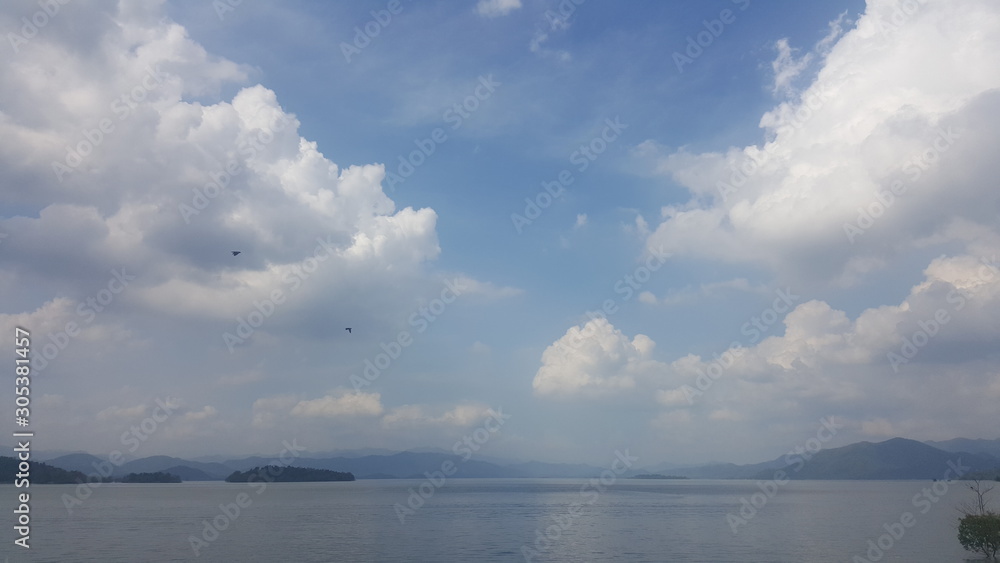 clouds over the sea