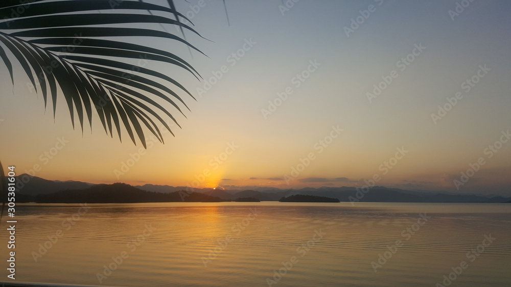 sunset on the beach