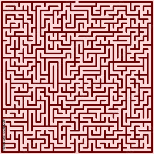 Square maze. Labyrinth. Vec...