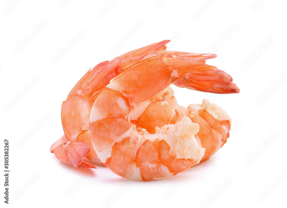 shrimps isolated on white background. shrimps isolated on white background.