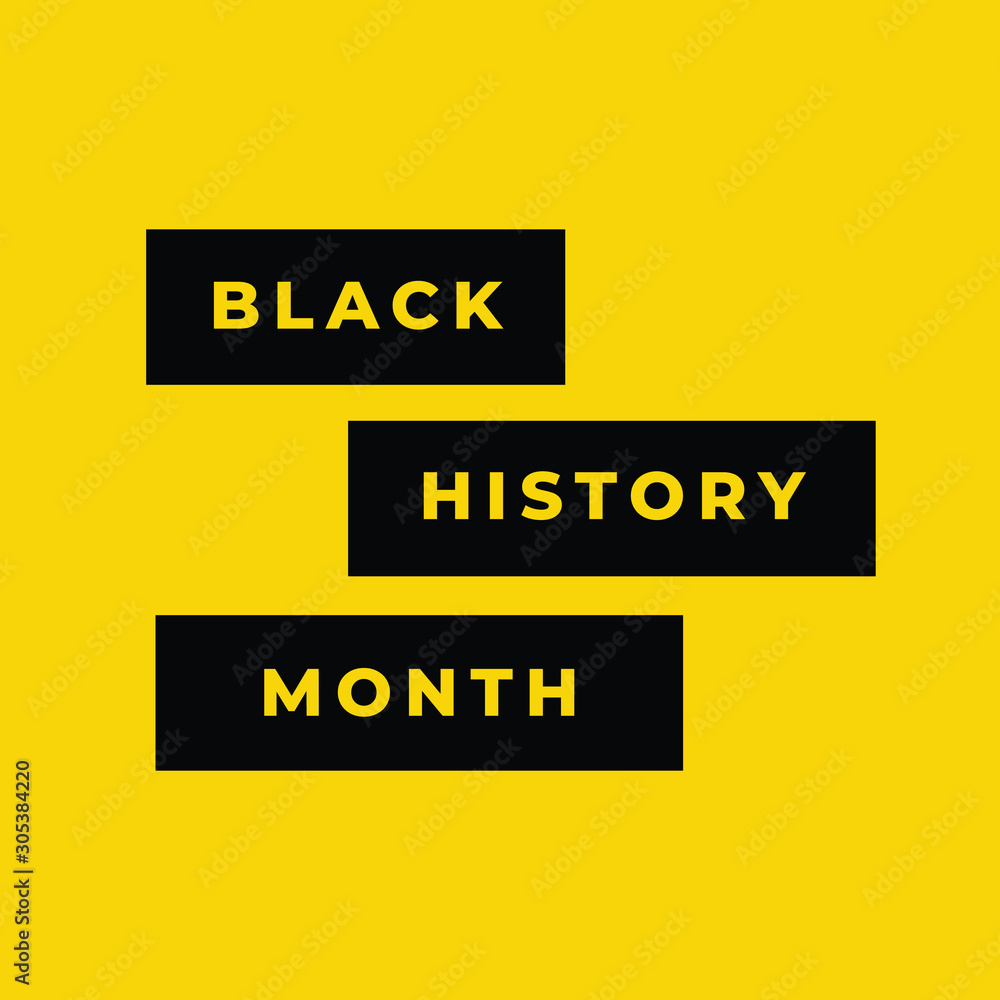 Fototapeta premium Black history month banner vector social media post yellow