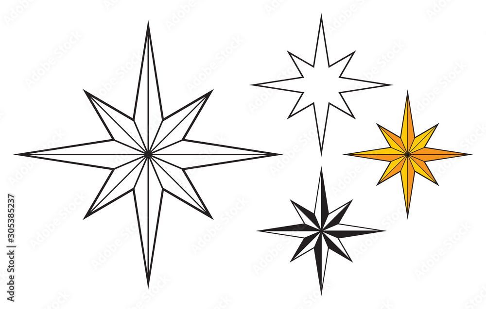 Christmas Star set vector illustration Christmas Star set vector illustration