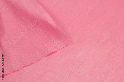 Fabric poplin red background texture.