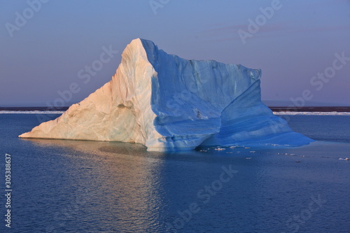 Melting iceberg in Arctic ocean