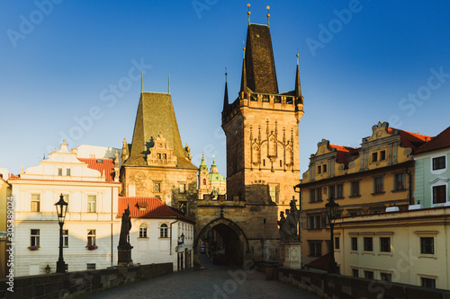 Charles Bridge at sunrise, Prague