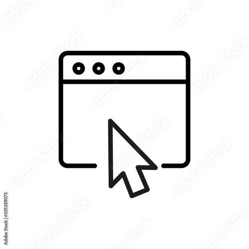 Simple browser line icon.