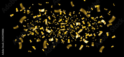 Golden Confetti Centre Black Header