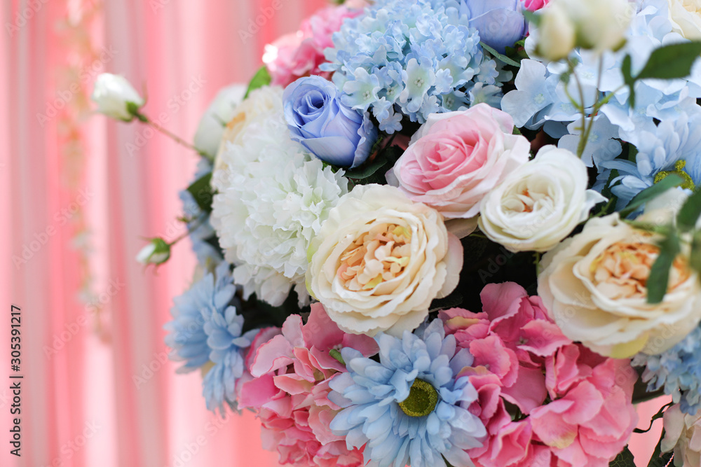Flowers for wedding or background for wedding scene.
