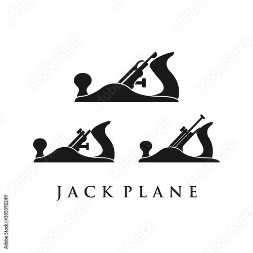 Jack plane / wood plane vector. Carpentry, woodworking retro vintage vector illustration