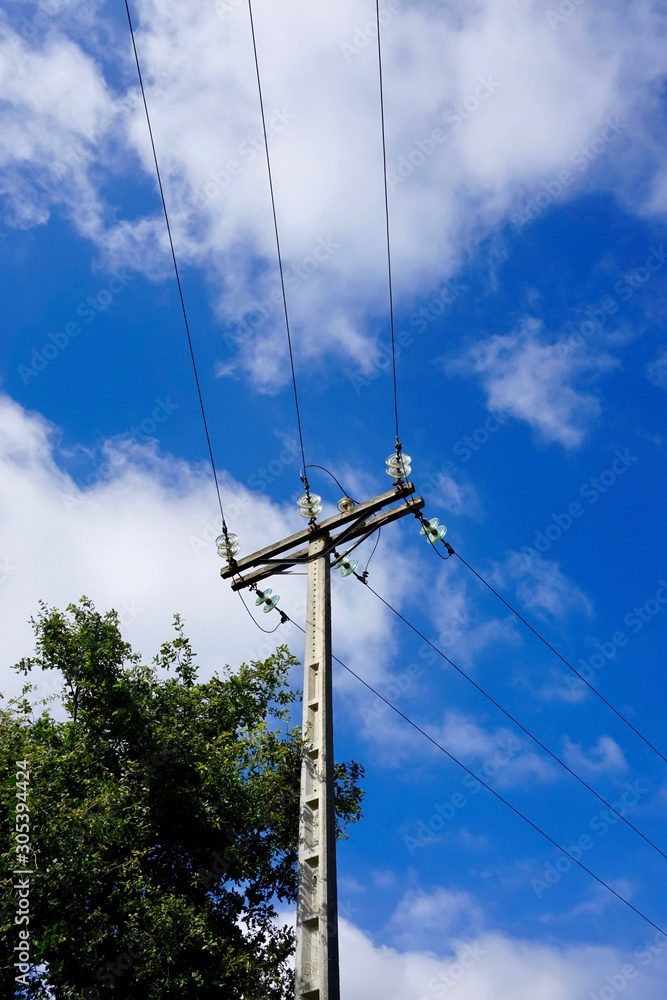 electricity tower and blue sky in the nature electricity tower and blue sky in the nature