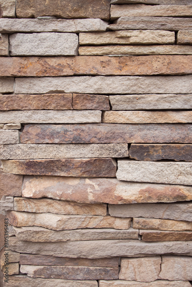 An old stacked stone wall texture