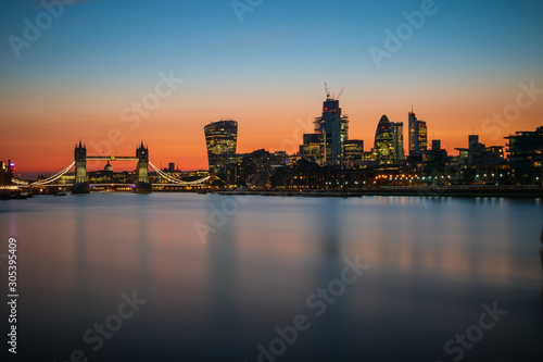 Long exposure, Tower bridge and London skyline © I-Wei Huang