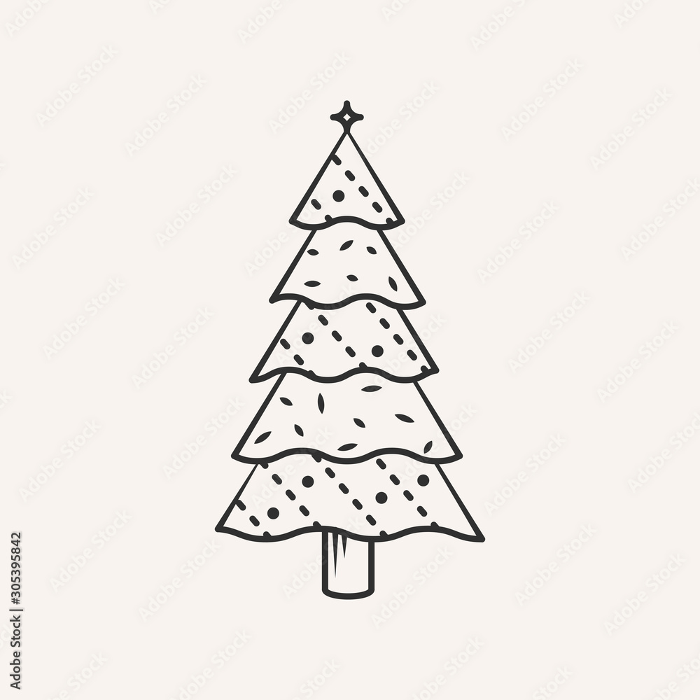 Christmas tree icon. Christmas tree icon.
