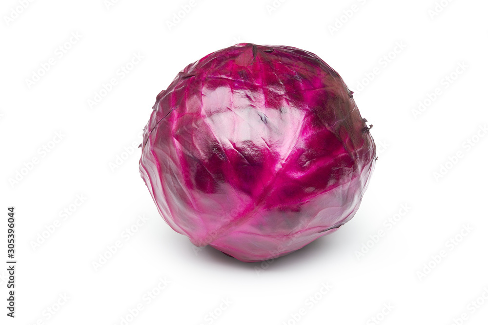 Fresh Red cabbage on a white background with clipping path. Fresh Red cabbage on a white background with clipping path.