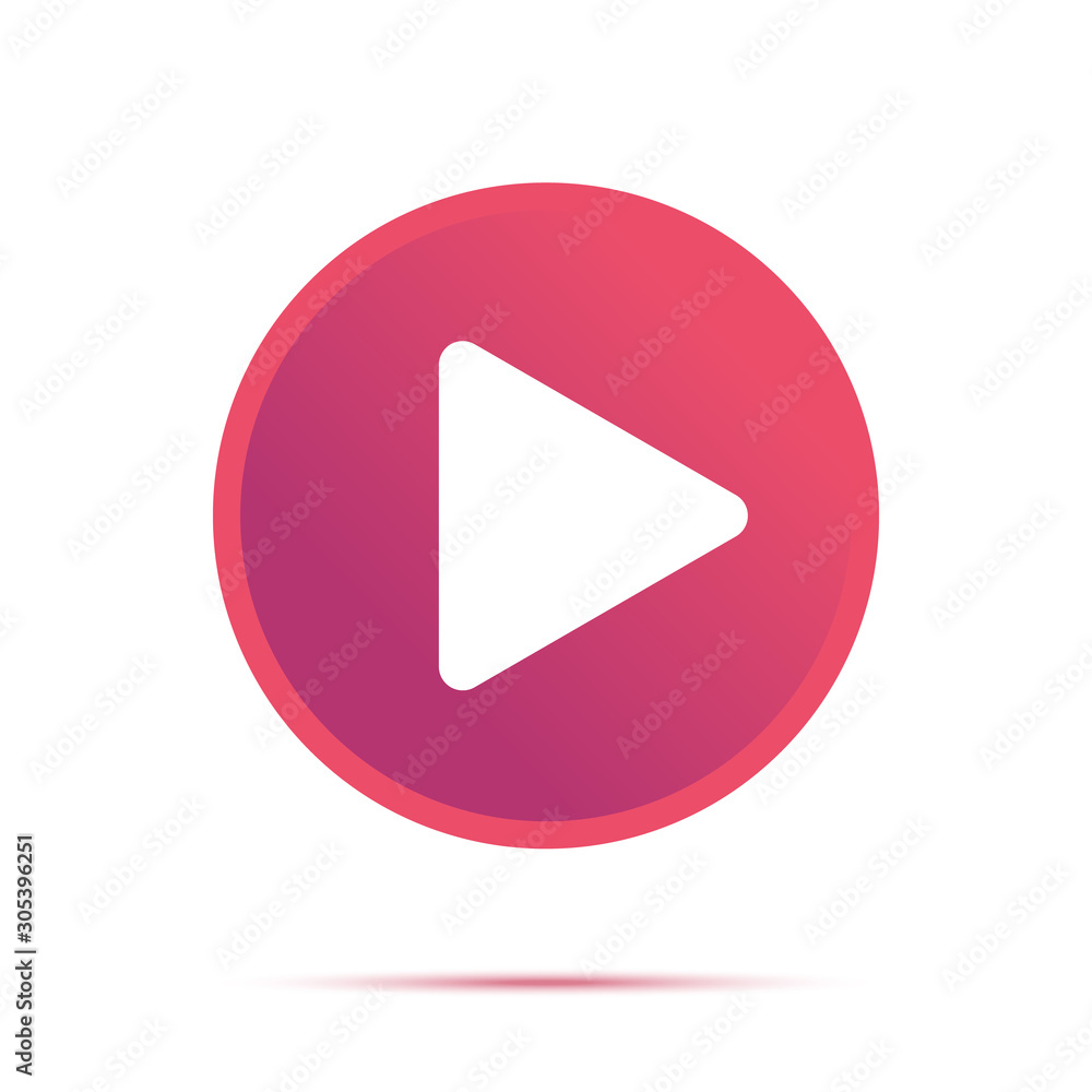 Gradient play button icon. Vector sign. Design element Gradient play button icon. Vector sign. Design element
