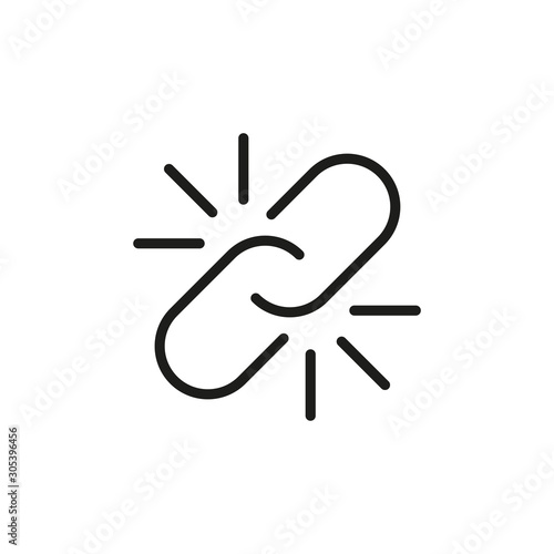 Simple link line icon.