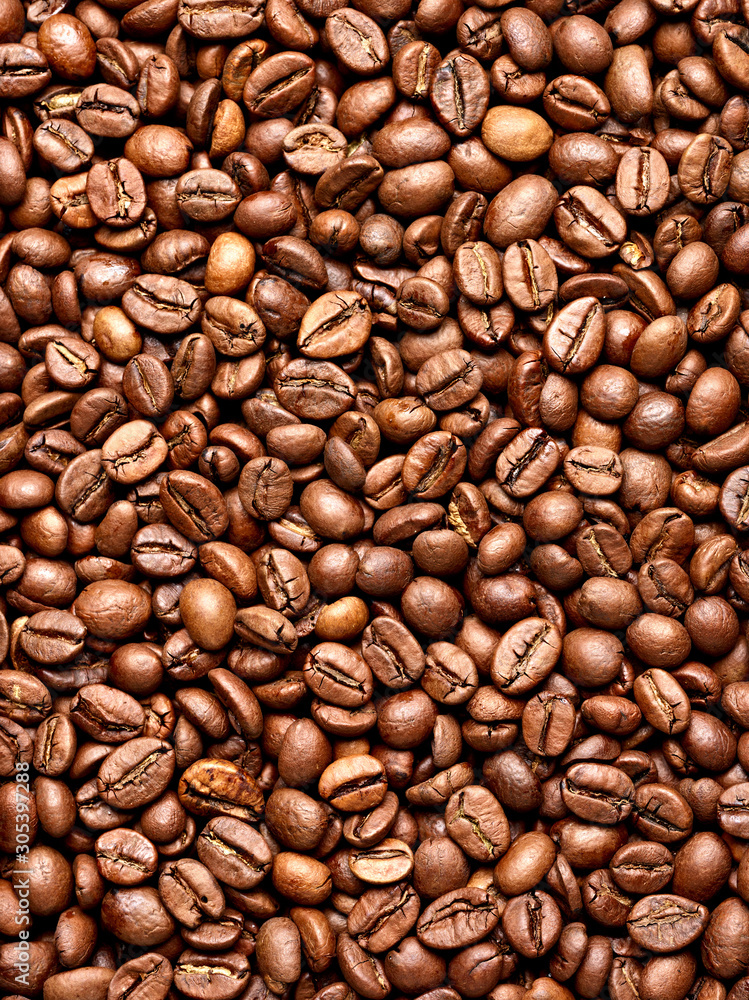 Fototapeta premium coffee bean brown roasted caffeine espresso seed