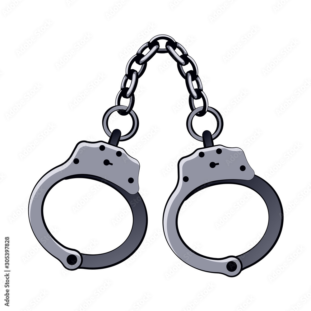 Handcuffs vector illustration. Handcuffs vector illustration.
