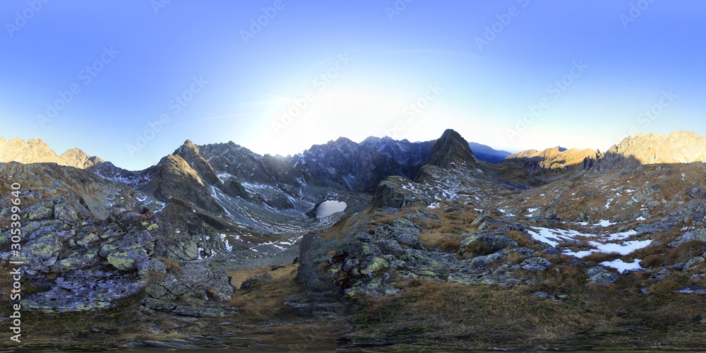 Svišťová valley in Tatra Mountains - 360 Panorama