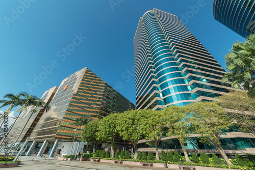 Canvas Print High rise office building in midtown of Hong Kong city