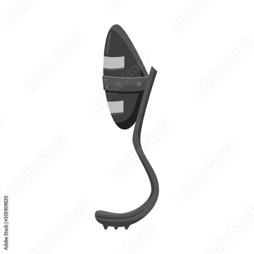 Isolated object of leg and prosthesis icon. Graphic of leg and foot stock vector illustration.