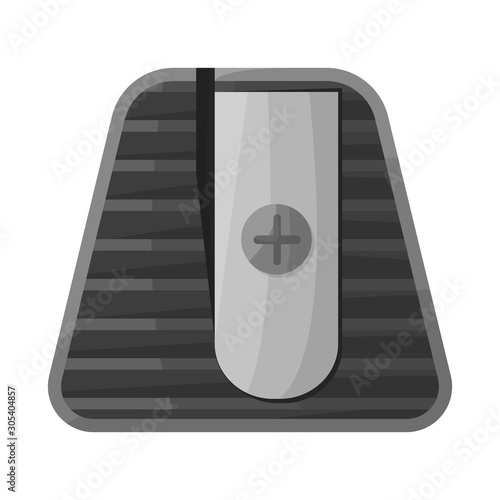 Isolated object of sharpener and sharpen icon. Web element of sharpener and green stock symbol for web.