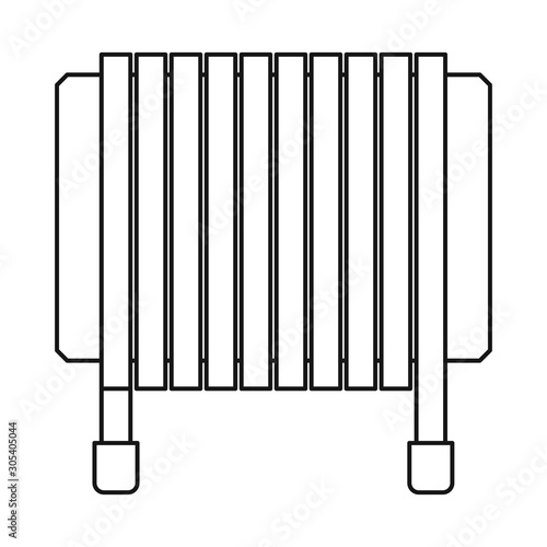 Vector design of coil and spiral symbol. Web element of coil and pressure vector icon for stock.