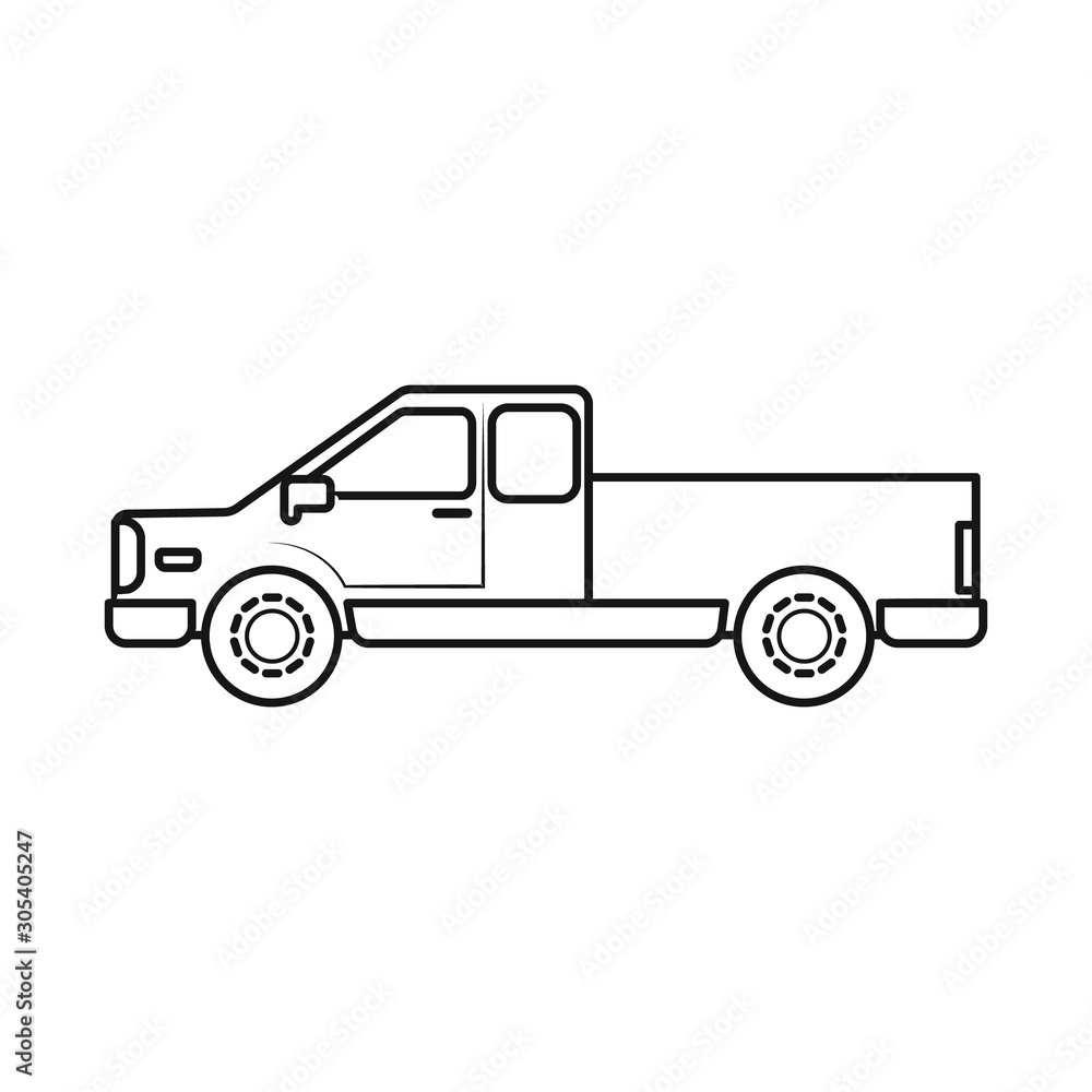 Vector design of car and transportation logo. Graphic of car and cabin stock vector illustration.