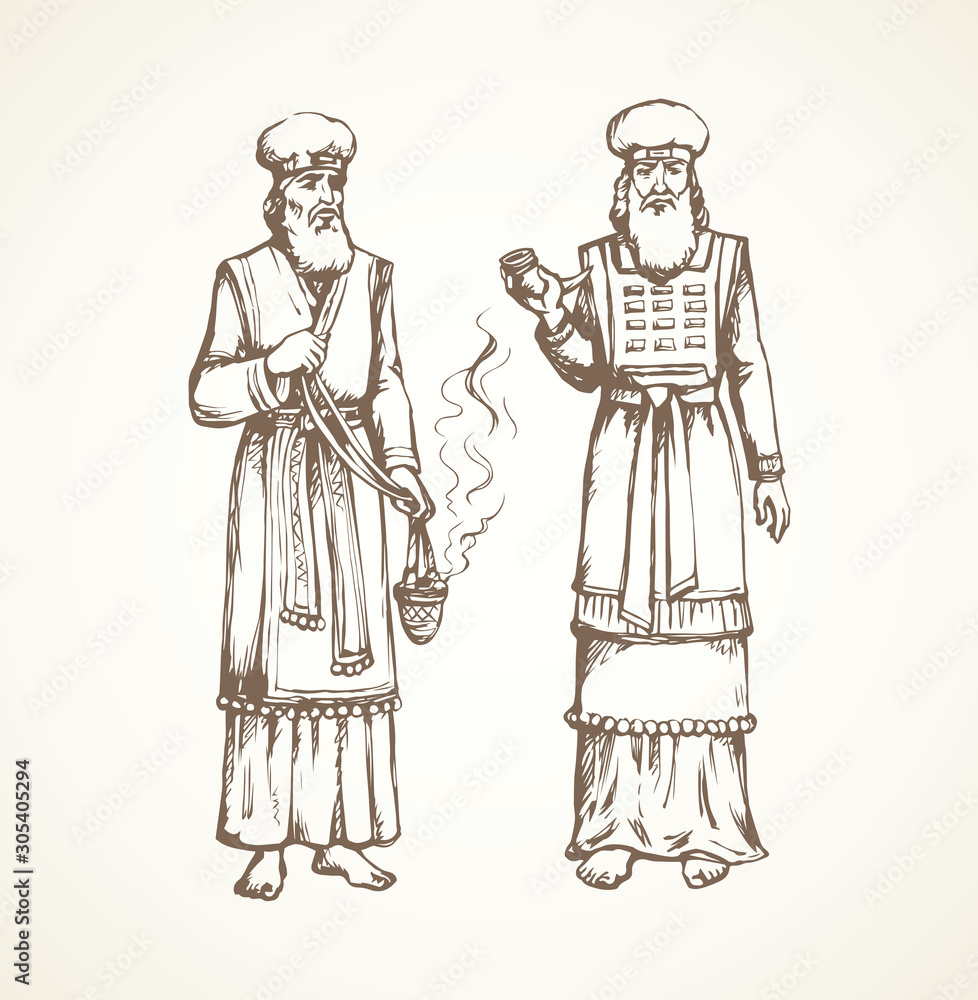 Obraz premium High Priest. Vector drawing