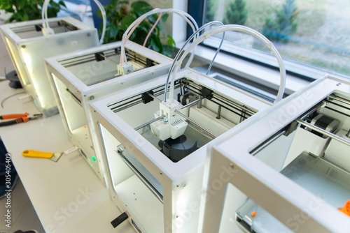 3d printer isolated. 3d printing technology © Djordje