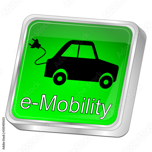 e-Mobility Button - 3D illustration
