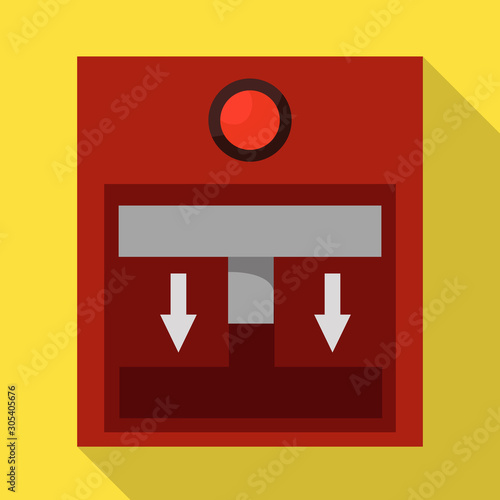 Vector design of alarm and emergency sign. Collection of alarm and box vector icon for stock.