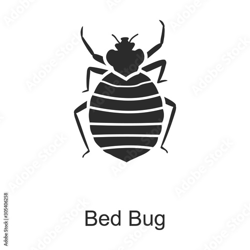 Bedbug vector icon.Black vector icon isolated on white background bedbug .