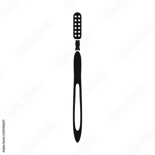 Tooth brush vector icon.Black vector icon isolated on white background tooth brush .